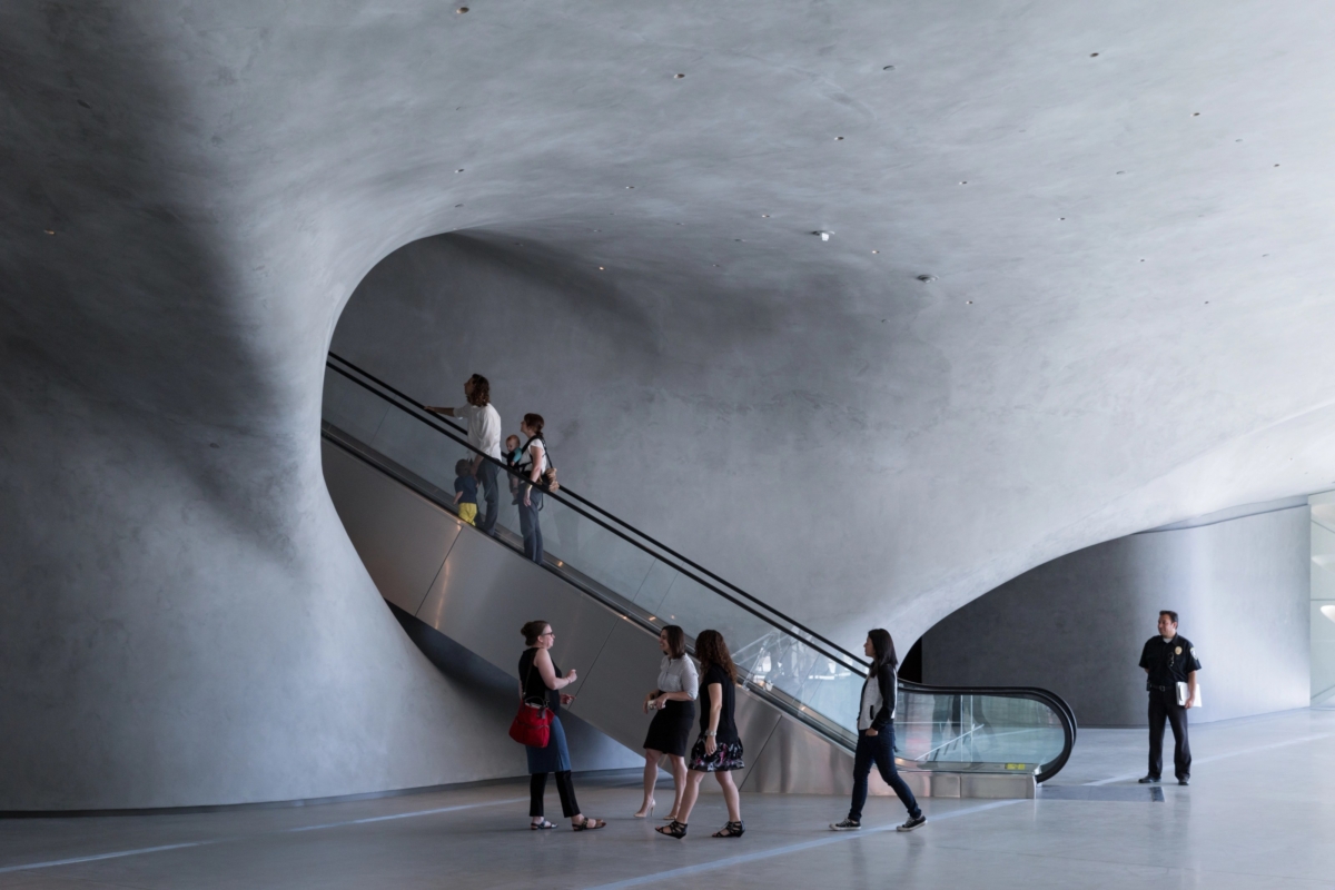 The Broad — Lobby with 105-foot escalator to gallery above